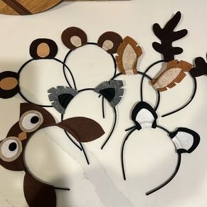 Set of 7 Woodland Creature Headbands